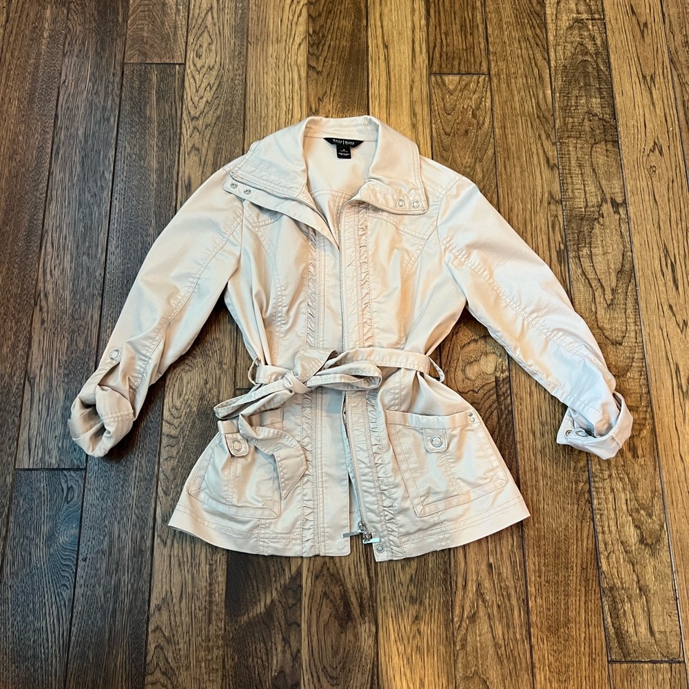 White House Black Market Women's Beige Jacket, 4
